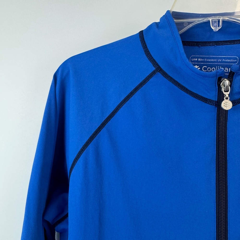 Coolibar Womens UPF 50+ Sun Protection Full Zip Jacket Blue Small RN 106928 - Picture 7 of 14